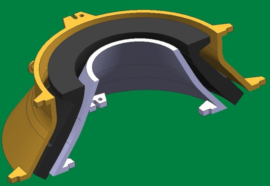 軋臼壁“鐵模覆砂”鑄造造型技術專利 軋臼壁“鐵模覆砂”鑄造造型技術專利